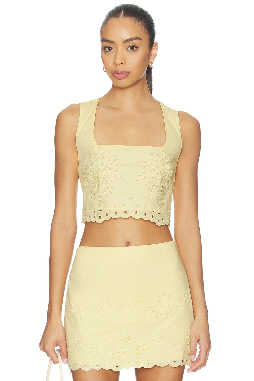 HEMANT AND NANDITA Boxy Top in Yellow