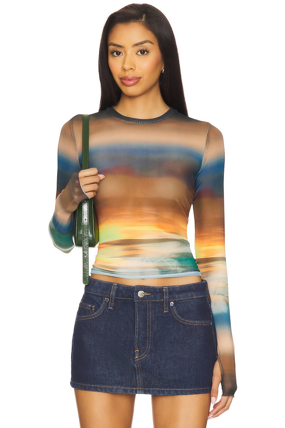 AFRM Kaylee Top in Ocean Ombre