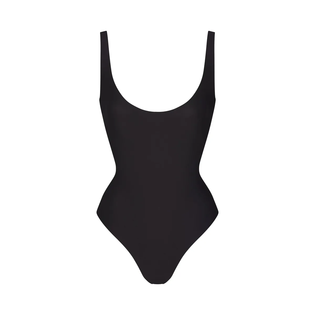 SKIMS BODY SCOOP LOW BACK THONG BODYSUIT | ONYX