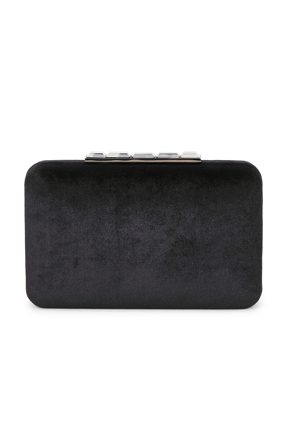 olga berg Eleanor Crystal Top Handle Bag in Black