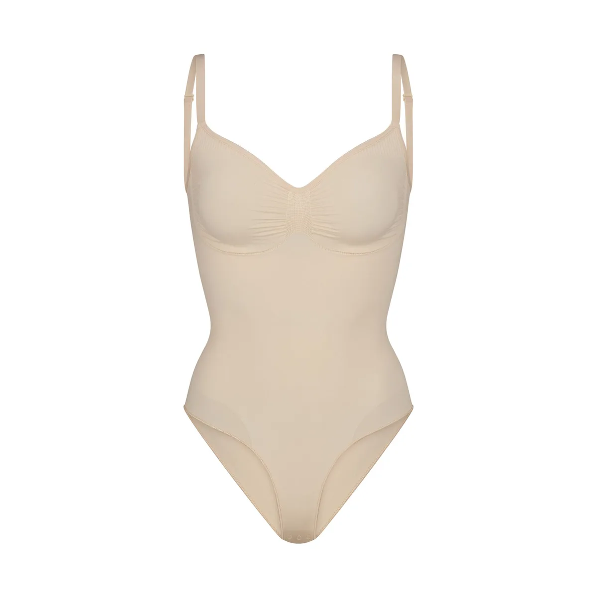 SEAMLESS SCULPT BRIEF BODYSUIT | SAND
