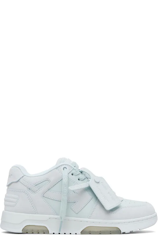 Blue 'Out Of Office' Calf & Suede Sneakers