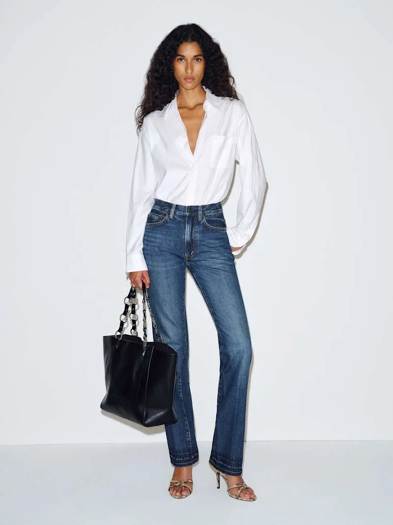 Alexa Chung High Rise Straight Leg Jeans