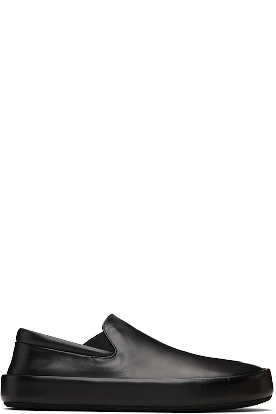 Black Cassapelle Leather Slip-on Sneakers