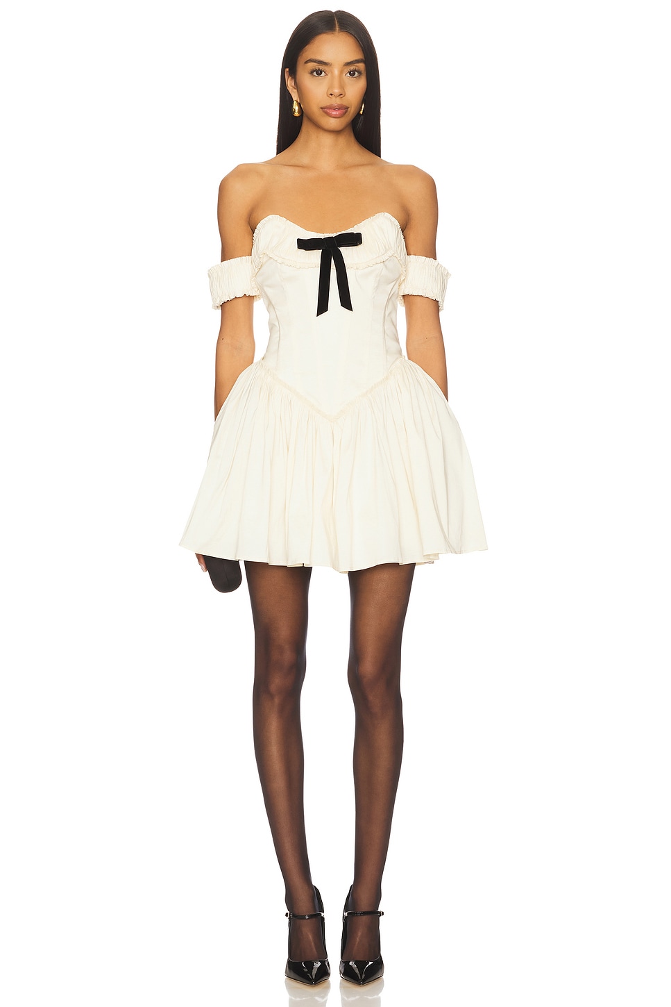 LPA Audrea Mini Dress in Cream