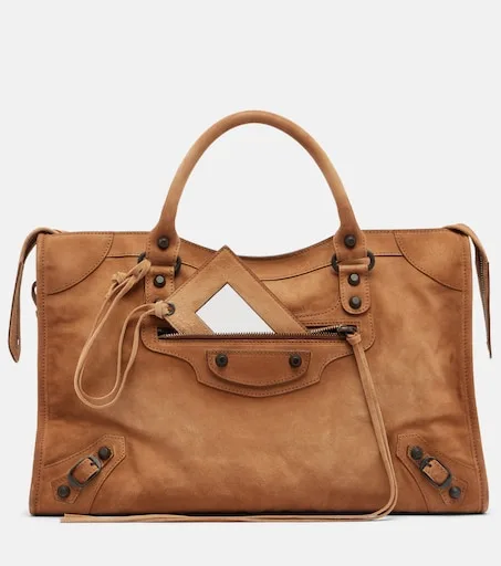 Le City Medium suede top-handle bag