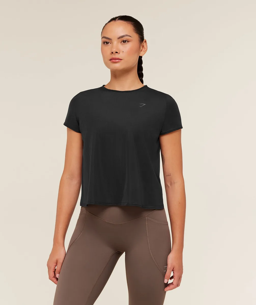 Gymshark Running Short Sleeve T-Shirt - Black