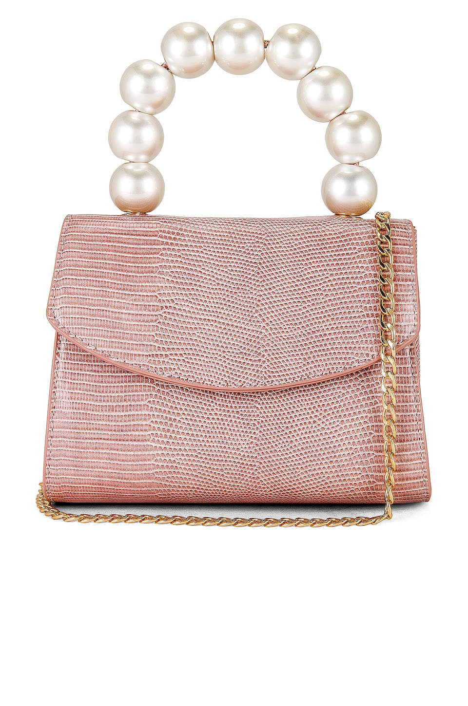 olga berg Peta Pearl Handle Bag in Pink
