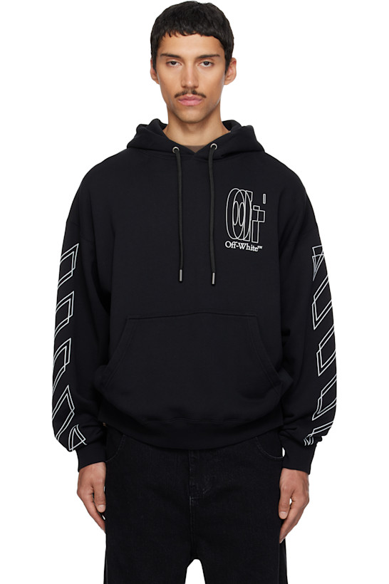 Black Big Double Arrow Skate Hoodie
