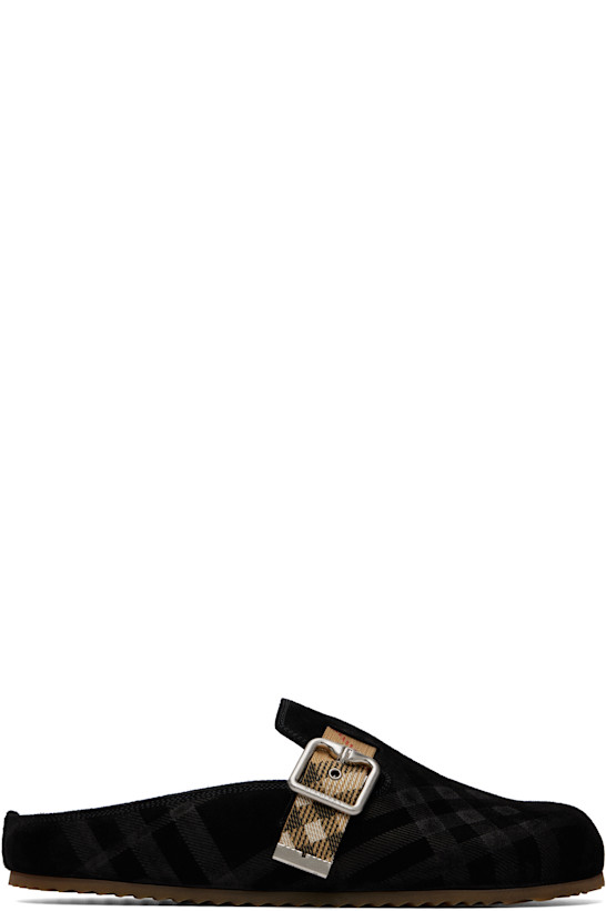 Black Check Suede Urchin Loafers