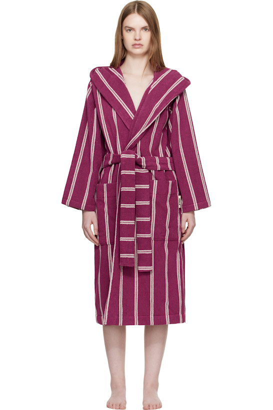Purple Terry Hooded Bathrobe