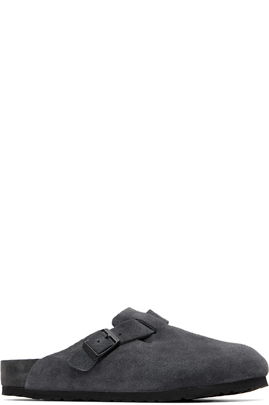 Gray Regular Boston Slip-on Loafers