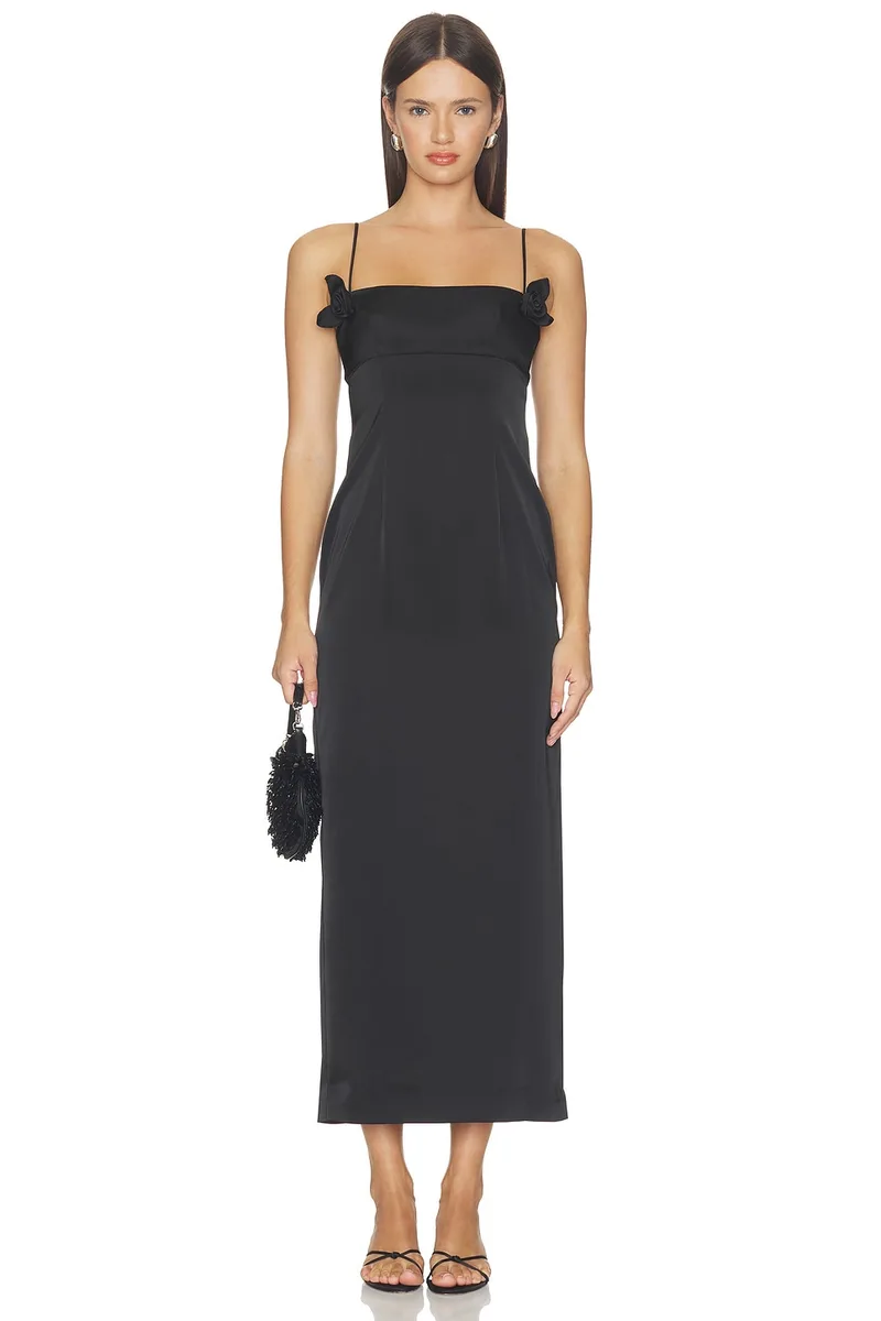 LPA Marcella Midi Dress in Black