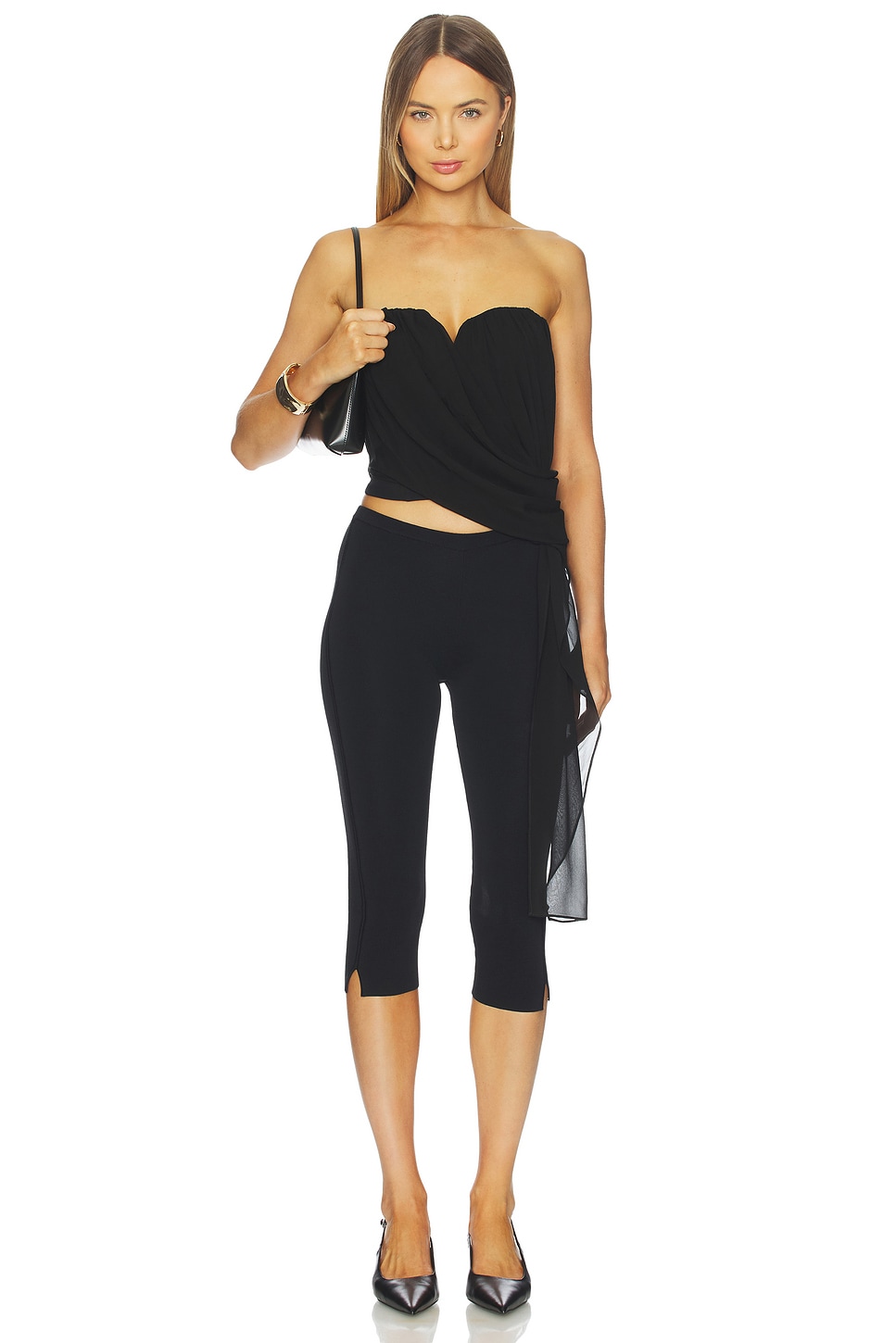 Bec + Bridge Amiah Drape Top in Black