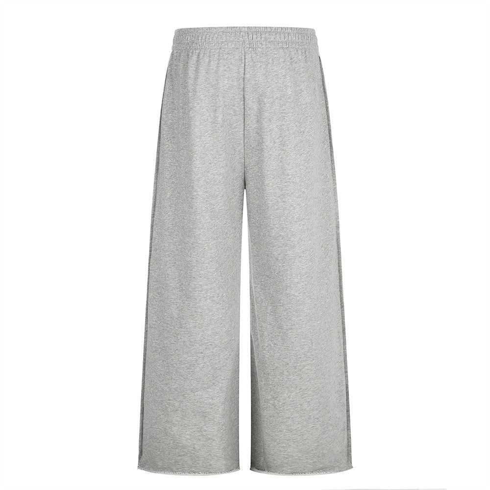 Wide-Leg Sweatpants with Embroidered Number Graphic - Image 10
