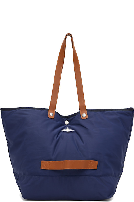 Blue Utility Shopper Tote