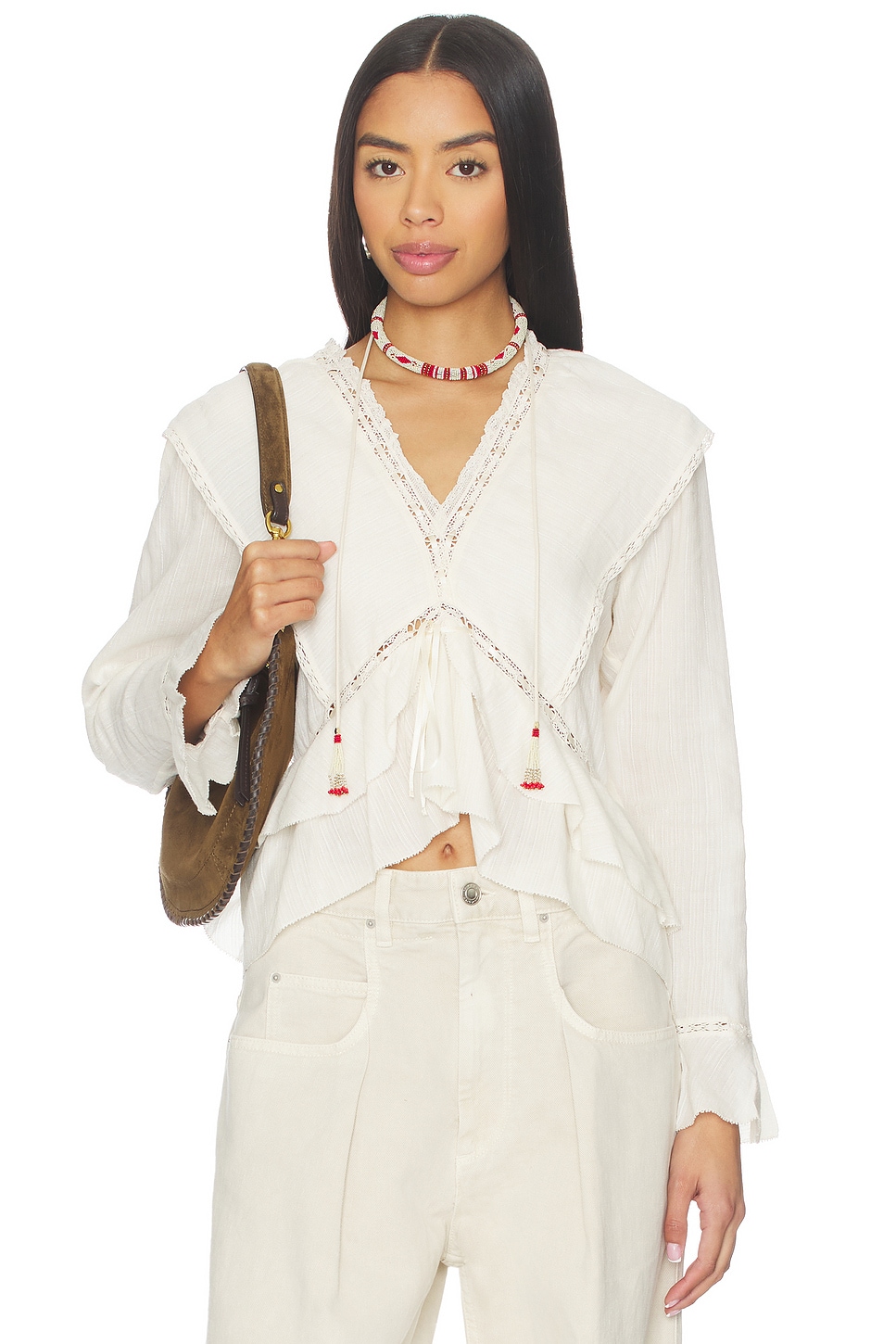 Isabel Marant Etoile Damienne Top in Ecru