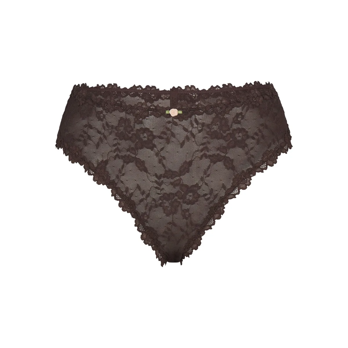STRETCH LACE BRIEF | ESPRESSO