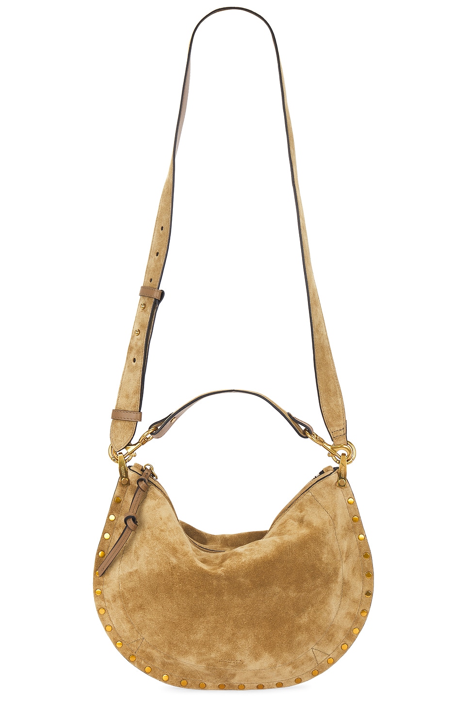Isabel Marant Oskan Soft Zipped Bag in Taupe