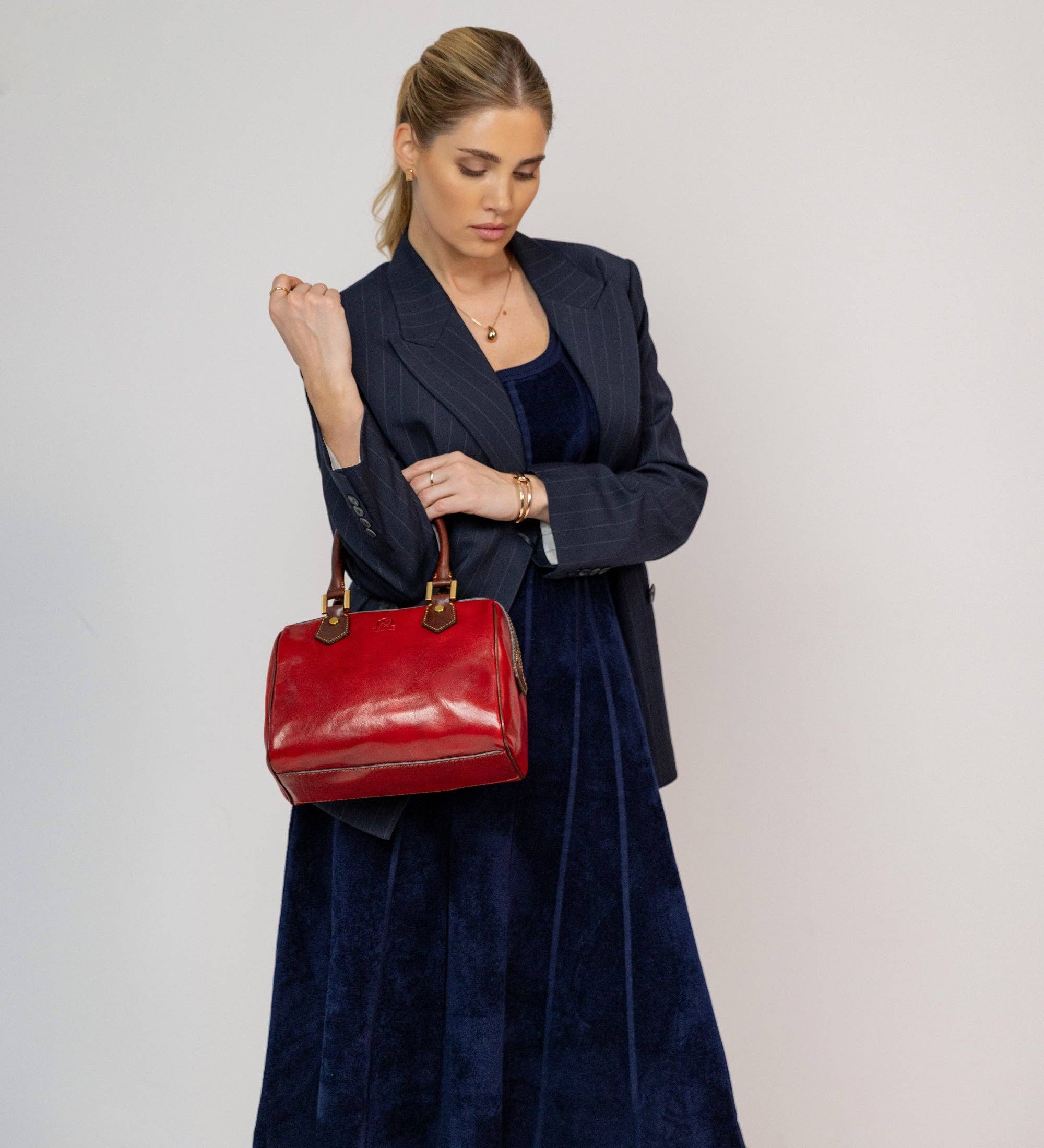Leather Barrel Bag - Image 23