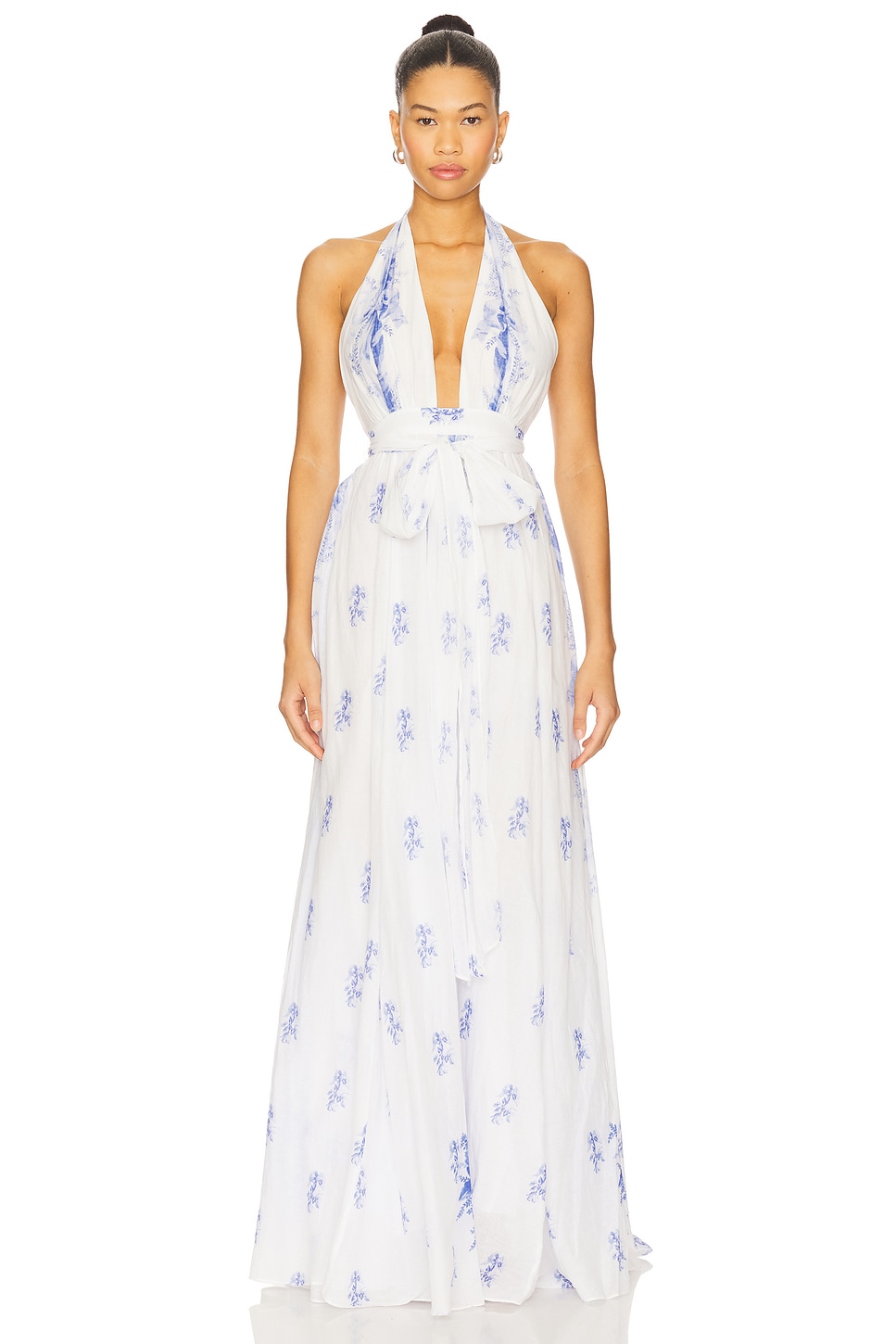 LoveShackFancy Lilah Dress in Victorian Blue