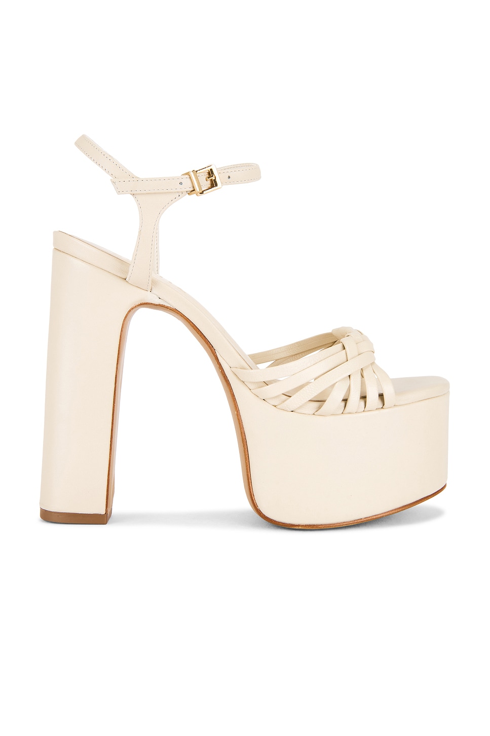 Schutz Tara Platform Sandal in Sugar White