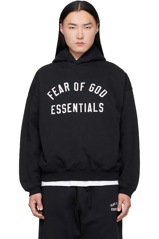 Black Varsity 90s Hoodie