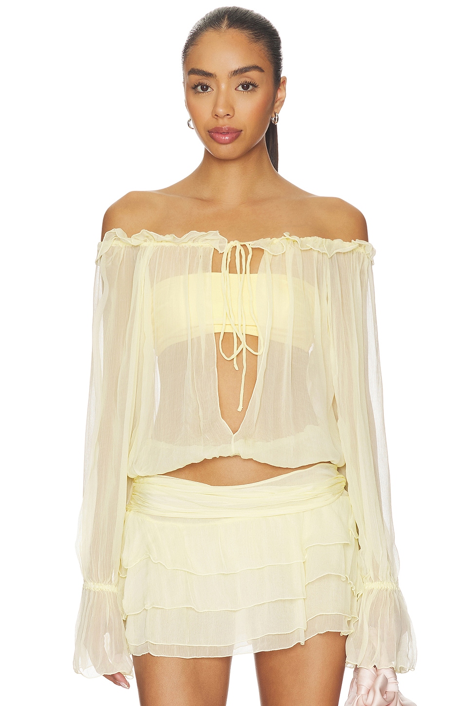 Indah Amaya Top in Pale Yellow