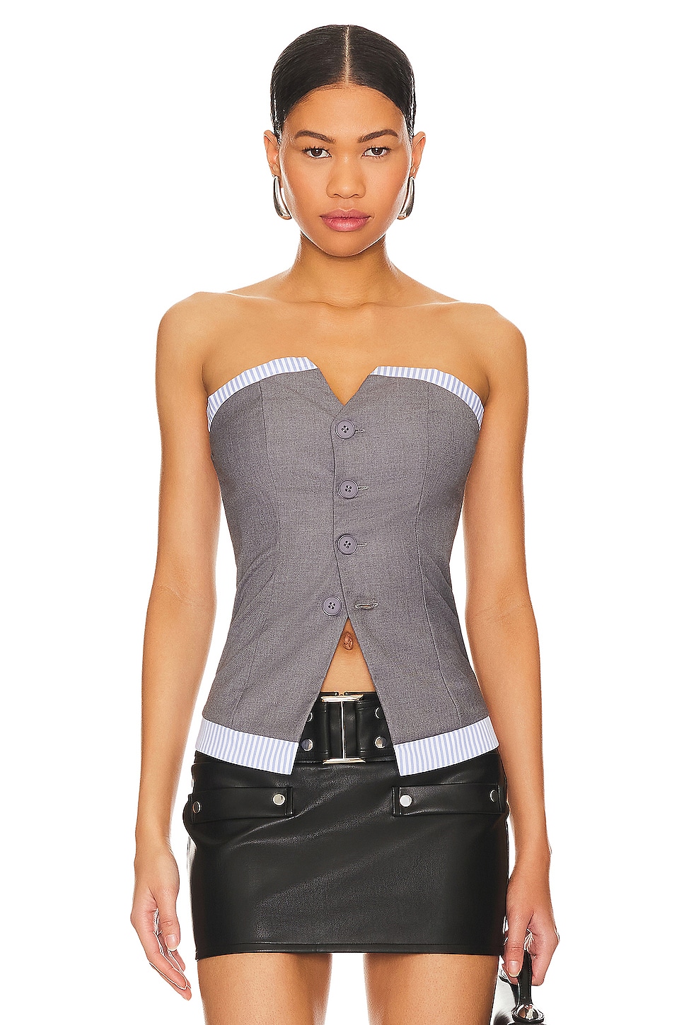 superdown Imogen Top in Grey