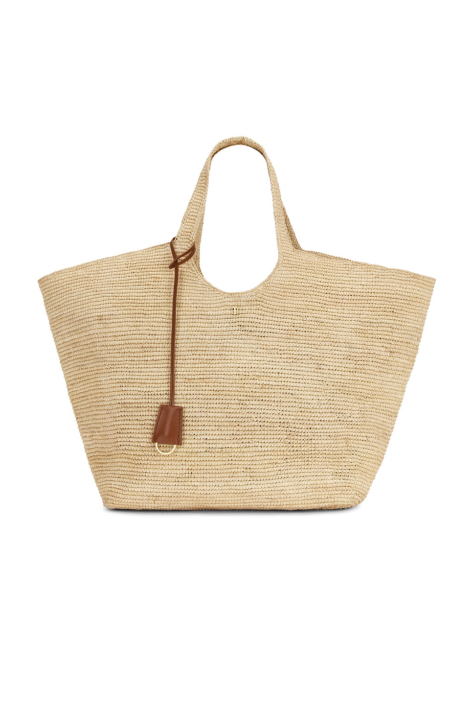 ANINE BING Lili Tote Raphia Bag in Beige
