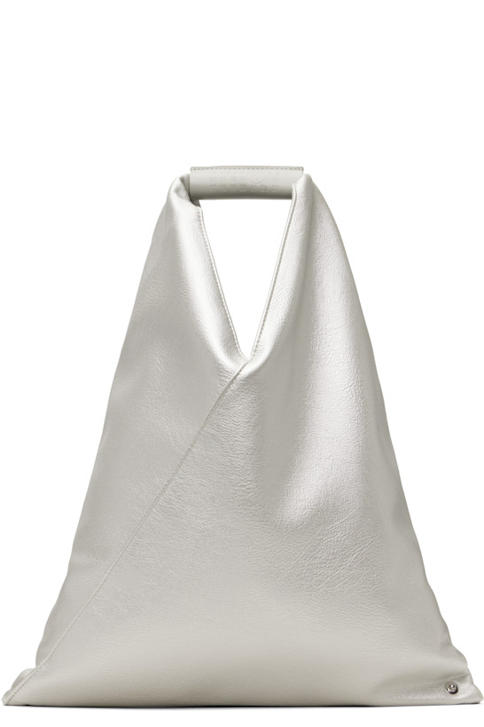 Silver Small Triangle Tote