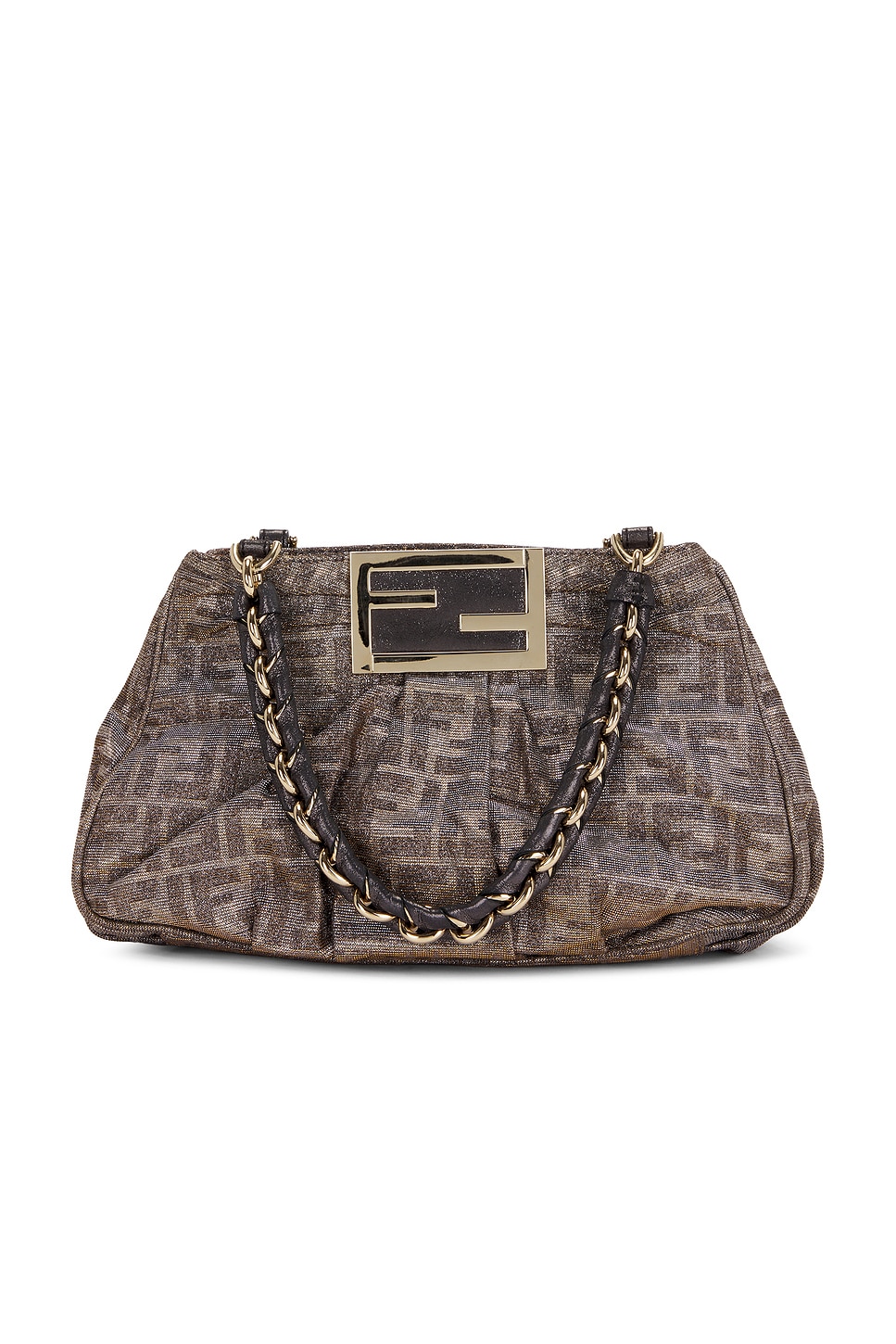 FWRD Renew Fendi Zucca Mia Tote Bag in Brown