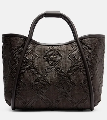 Leather tote bag