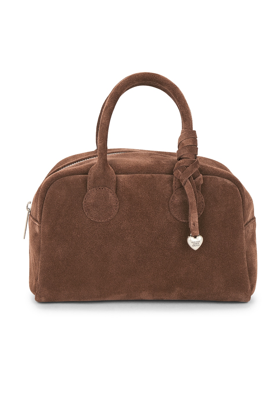 MARGESHERWOOD Soft Bowling Bag in Milk Brown Suede