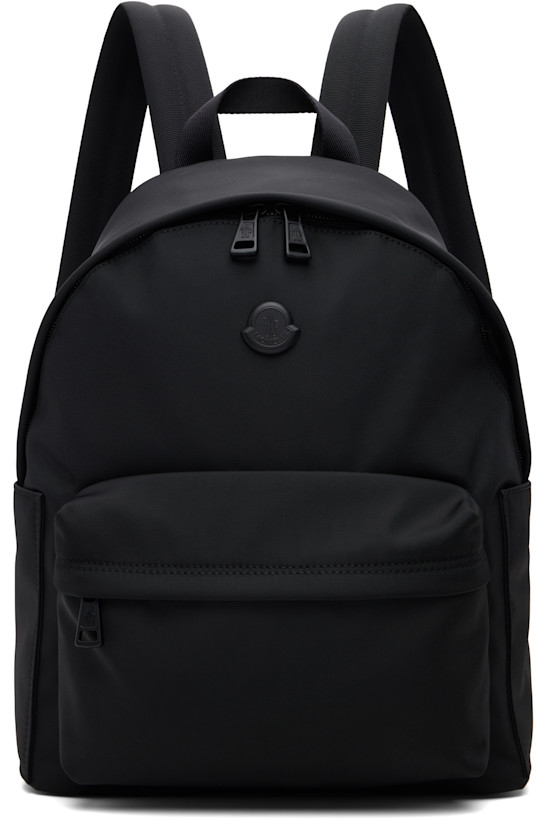 Black New Pierrick Metal Logo Backpack