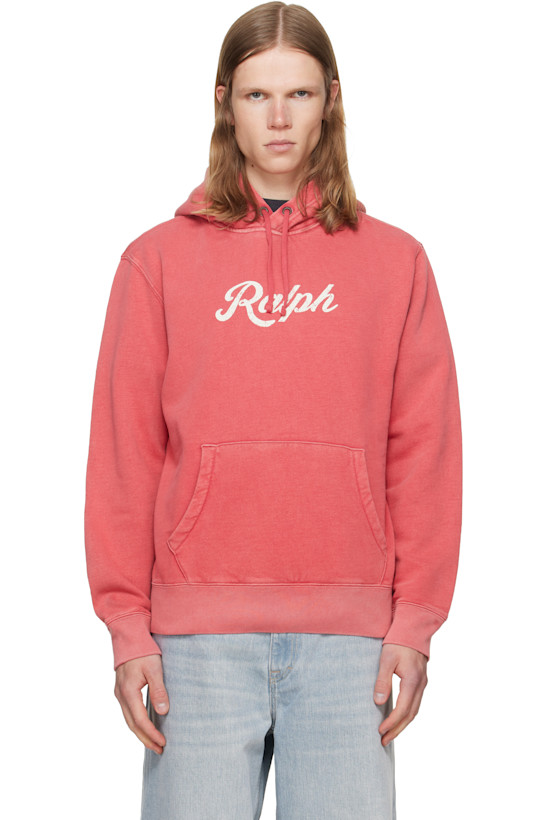 Red Printed Logo Hoodie
