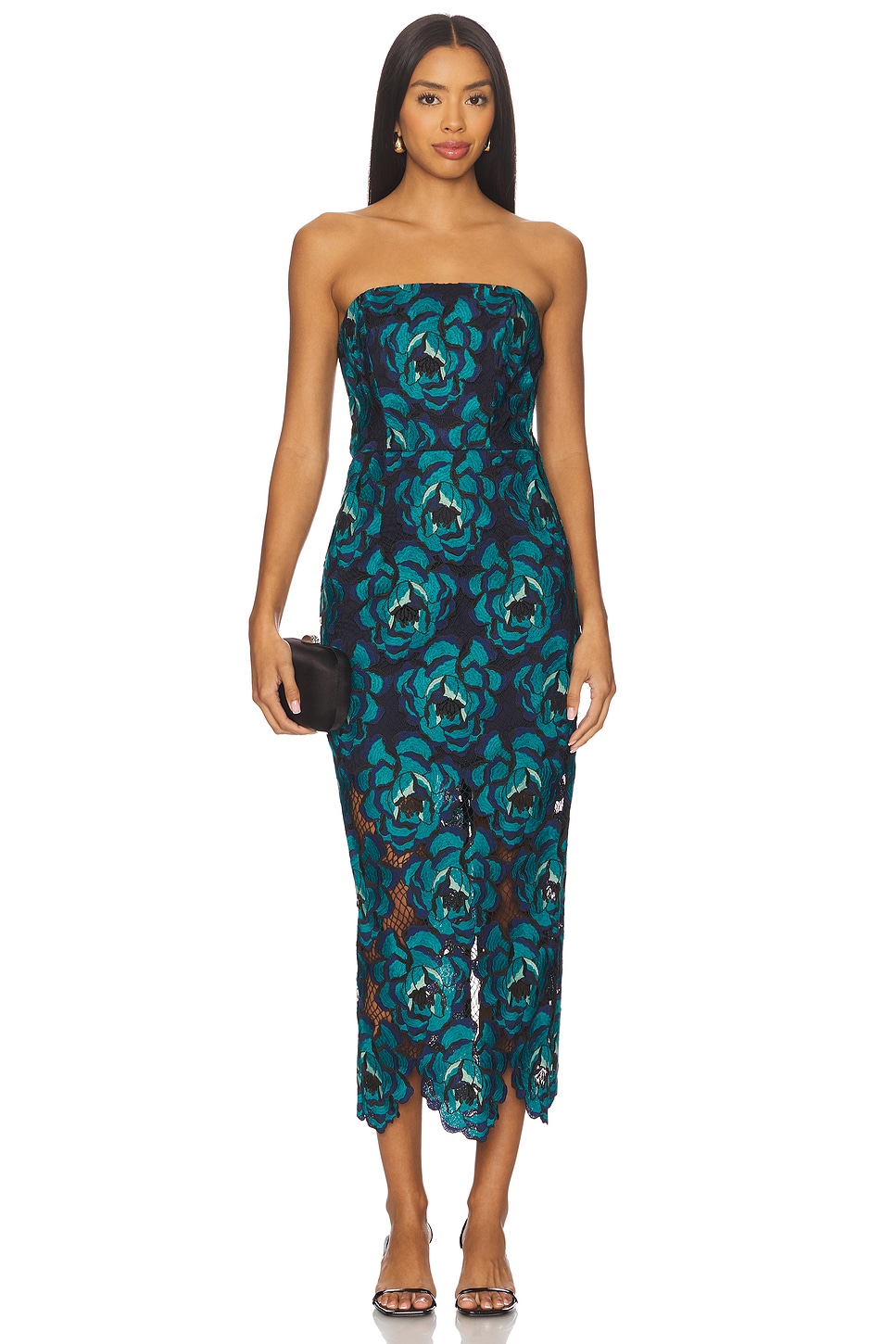 MILLY Kait Bloom Dress in Turquoise