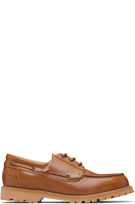 Tan Guston Leather Boat Shoes