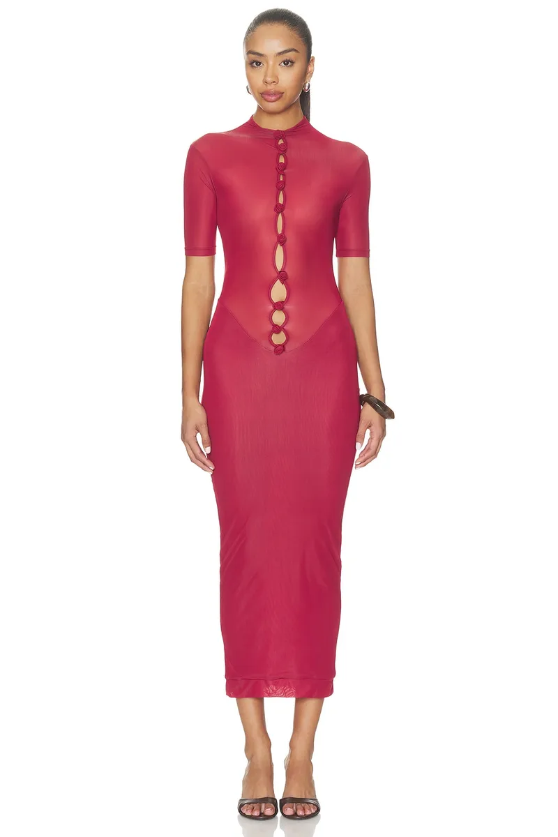 Maygel Coronel Alma Maxi Dress in Merlot