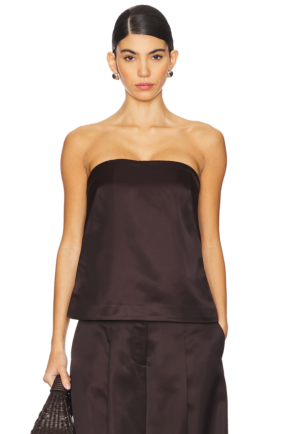 A.L.C. TOP SIN TIRANTES ANI in Chocolate Plum
