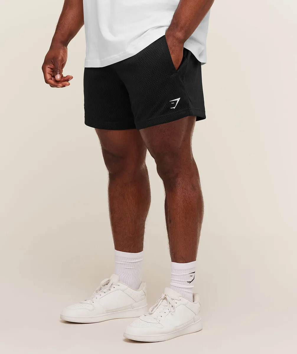 Gymshark Lifting Mesh 5" Shorts - Black