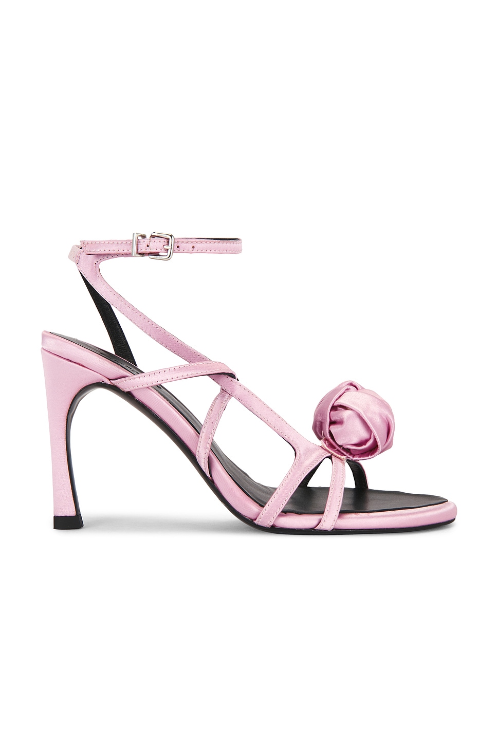 ROTATE Satin Sandal in Begonia Pink