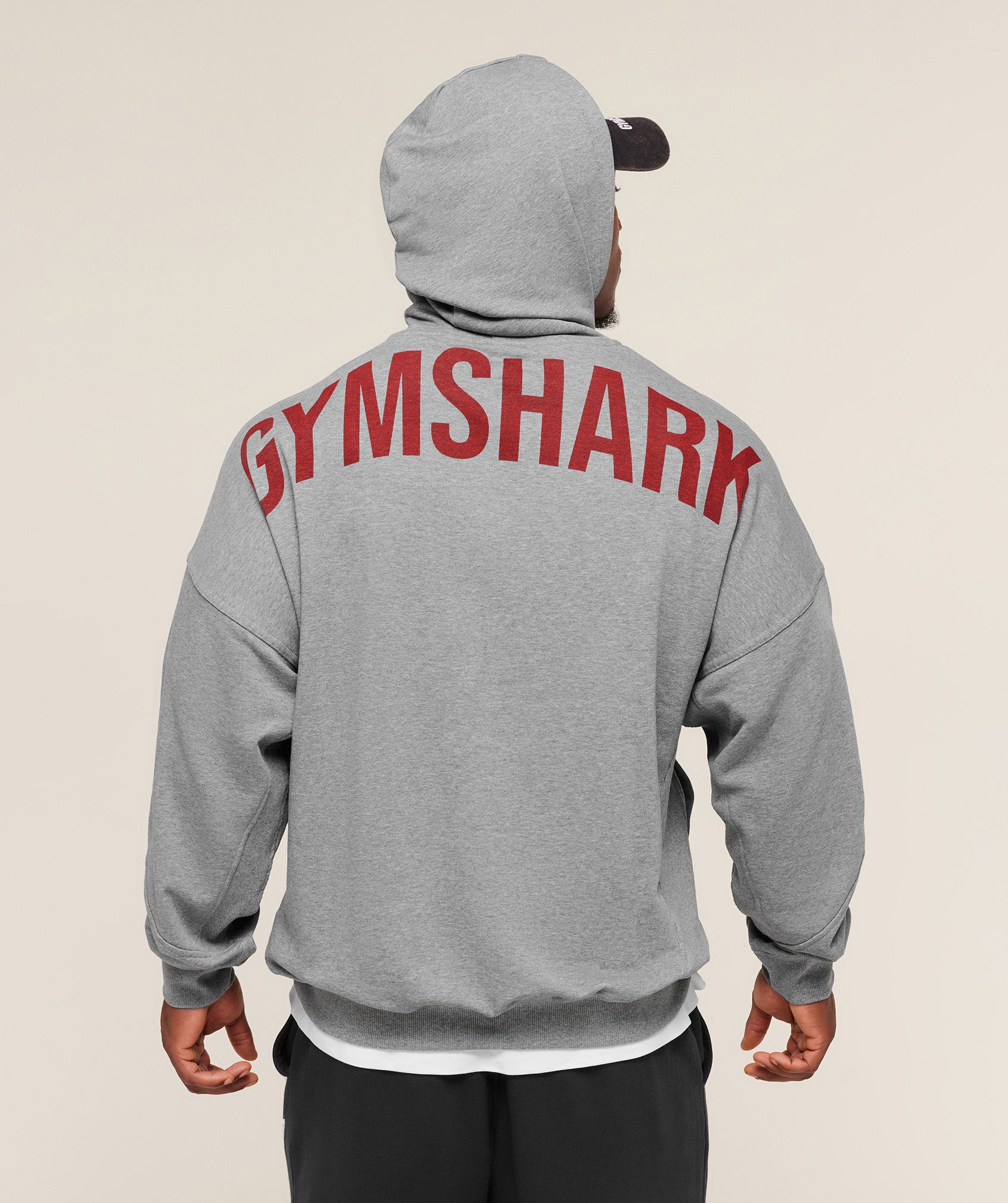 Gymshark Power Oversized Hoodie - Charcoal Core Marl