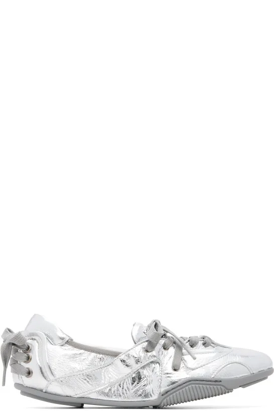 Silver Patent Leather Sneakers