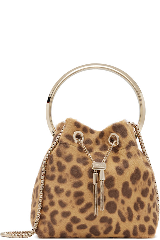 Tan Bon Bon Leopard Print Pony Bag