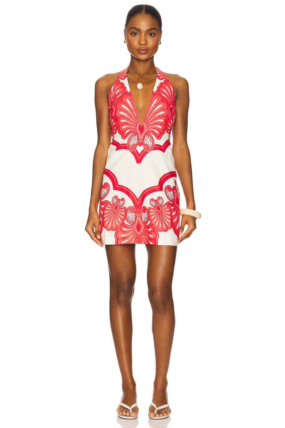 Shani Shemer Kennedy Mini Dress in Red Print