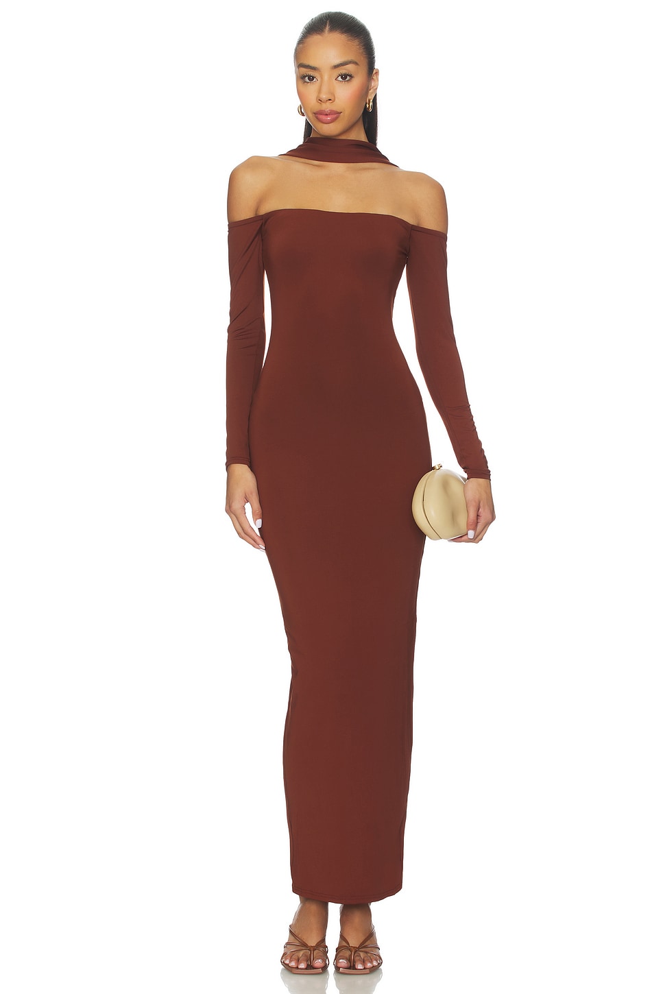 ALL THE WAYS Aida Maxi Dress in Brown
