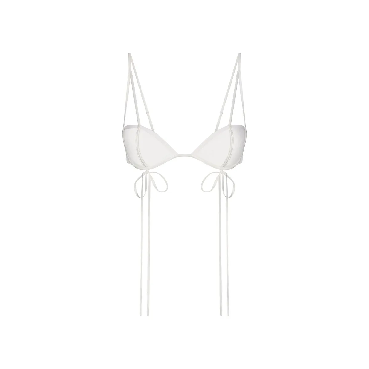 ULTRA FINE MESH BOW BRA | IVORY
