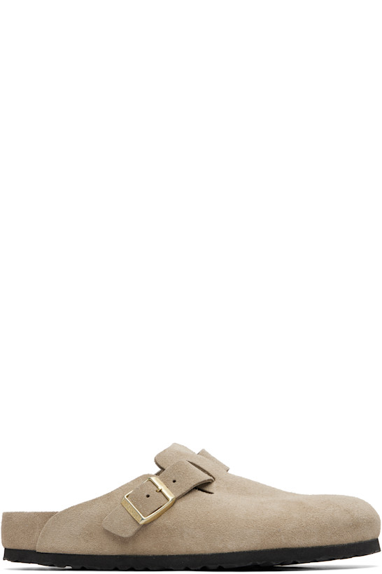 Beige Regular Boston Slip-on Loafers