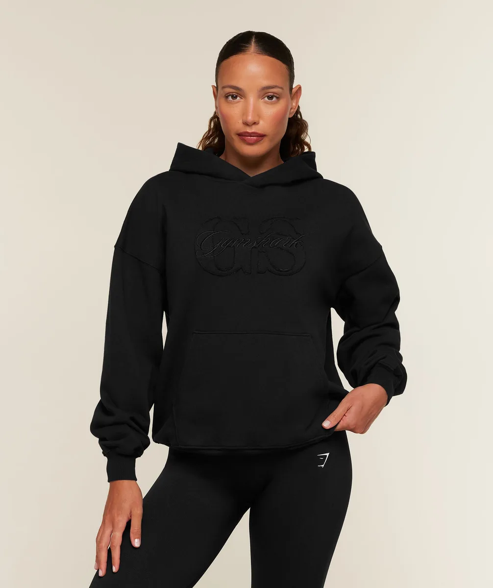 Gymshark Appliqué Hoodie - Black/Wash